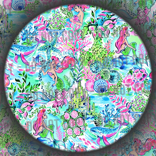 Floral Mermaid - Blue