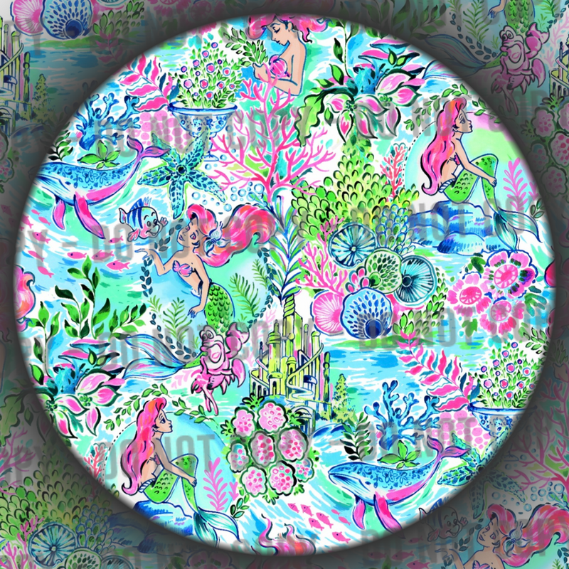 Floral Mermaid - Blue