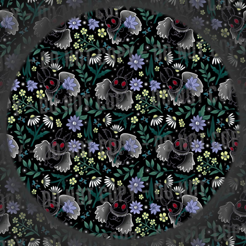 Floral Mothman - Black