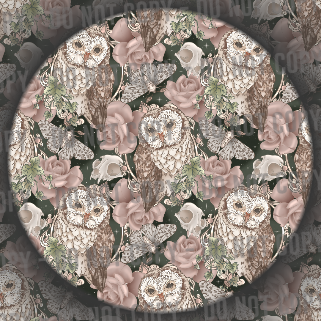 Floral Moths, Skulls & Owls - 1