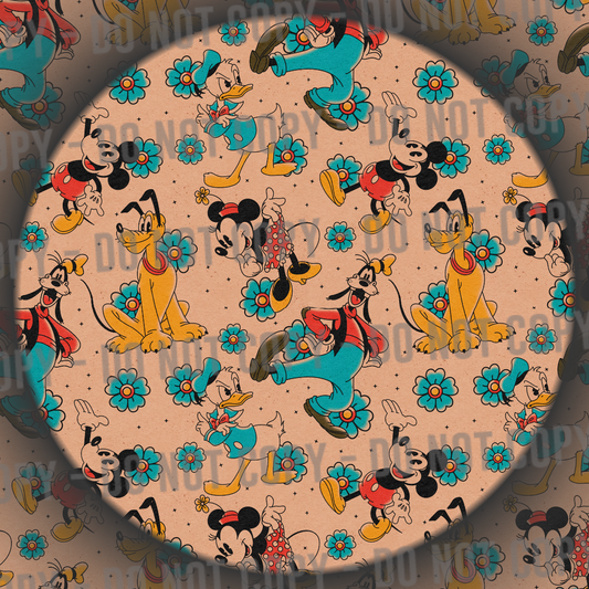 Floral Mouse & Friends