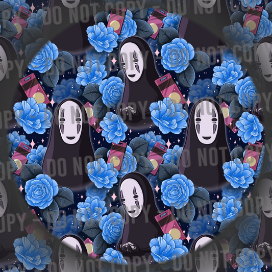 Floral No Face - Blue
