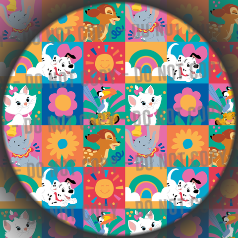 Floral Rainbow Character Checks