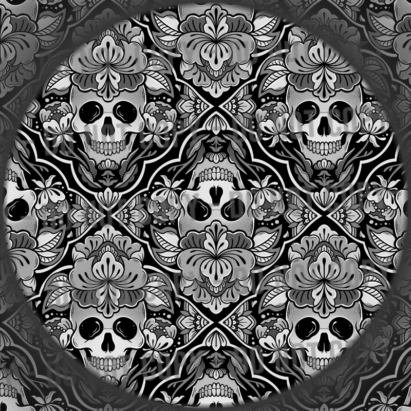 Floral Skull Diamonds - 1