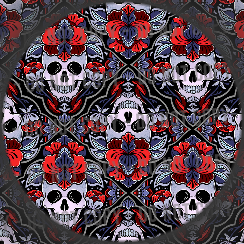 Floral Skull Diamonds - 3