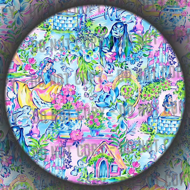 Floral Snow - Pink & Blue