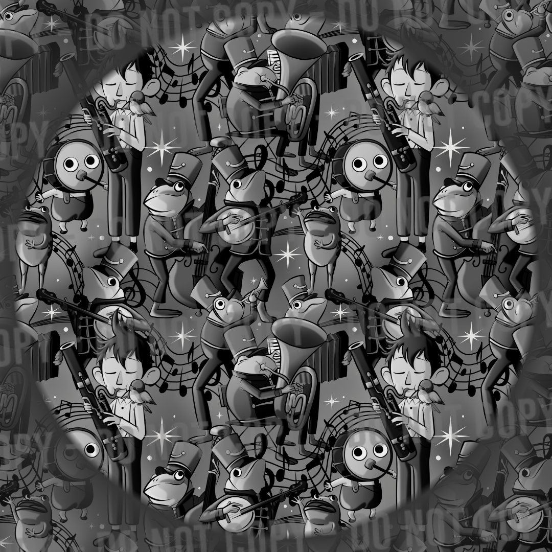 Frog Band - Black & White