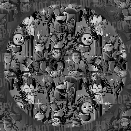 Frog Band - Black & White