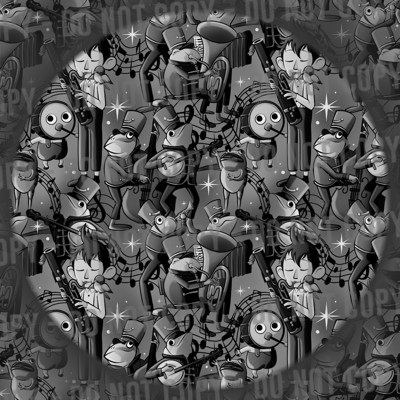 Frog Band - Black & White