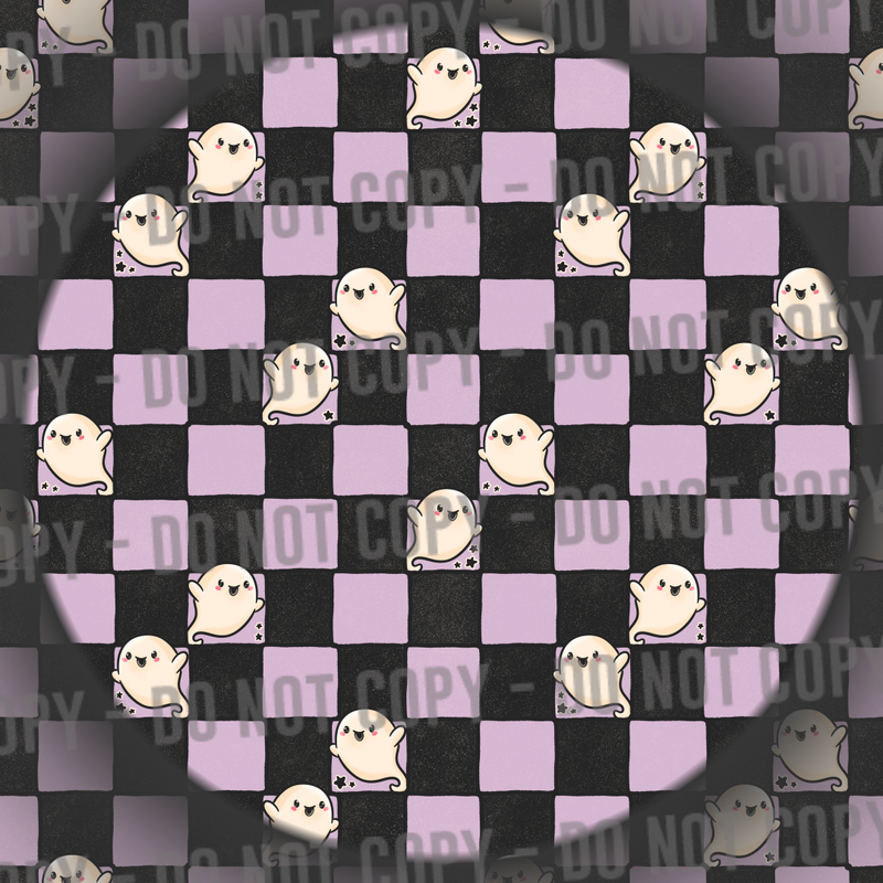 Ghost Checks - Black & Purple