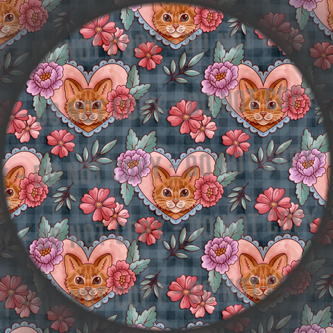 Ginger Floral Cat - 1