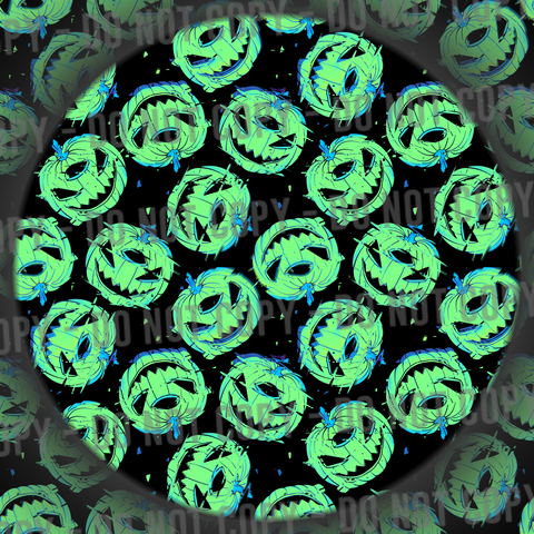 Glitchy Pumpkin - Neon