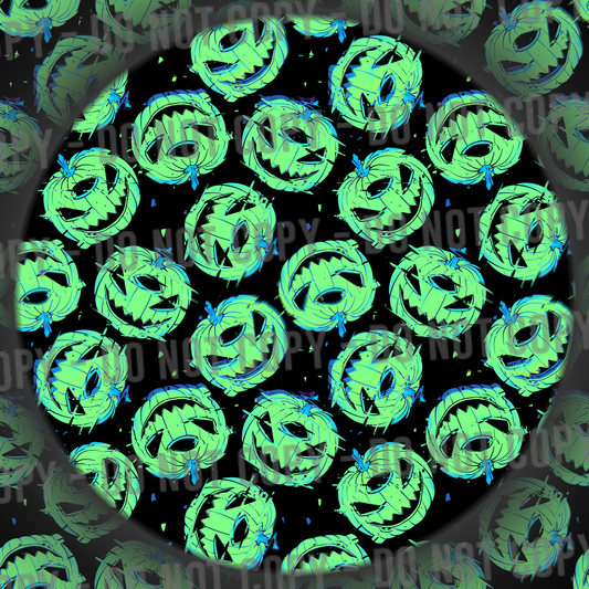 Glitchy Pumpkin - Neon