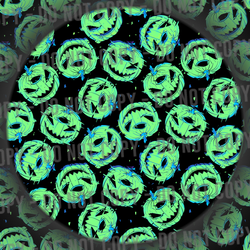 Glitchy Pumpkin - Neon