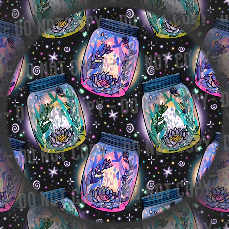 Glowy Floral Jars