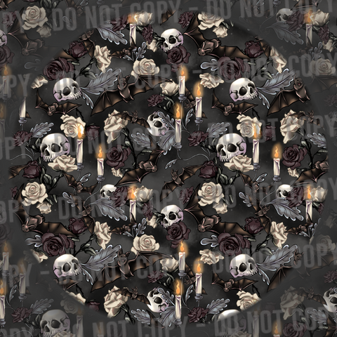 Gothic Bats - Grey
