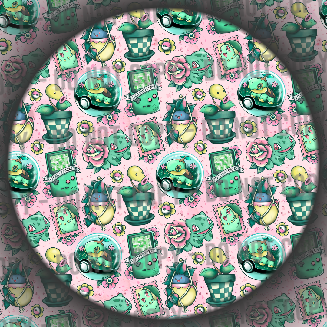 Grass Monster Tattoos - Pink
