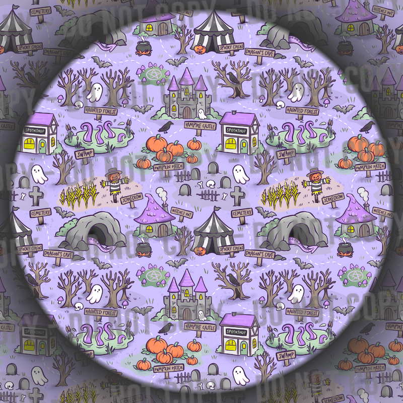 Halloween Map - Purple