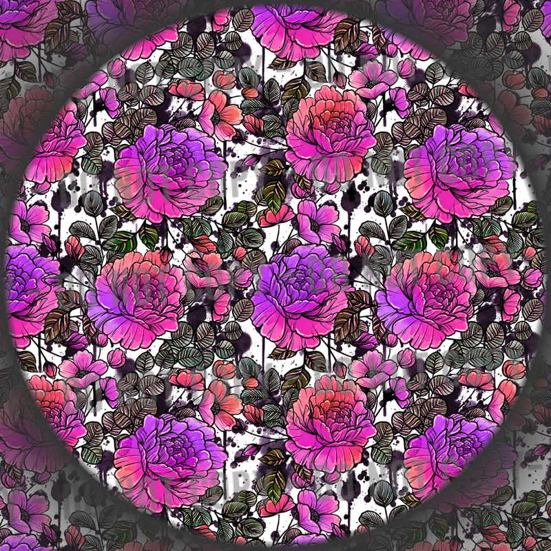 Ink Drip Florals - 1