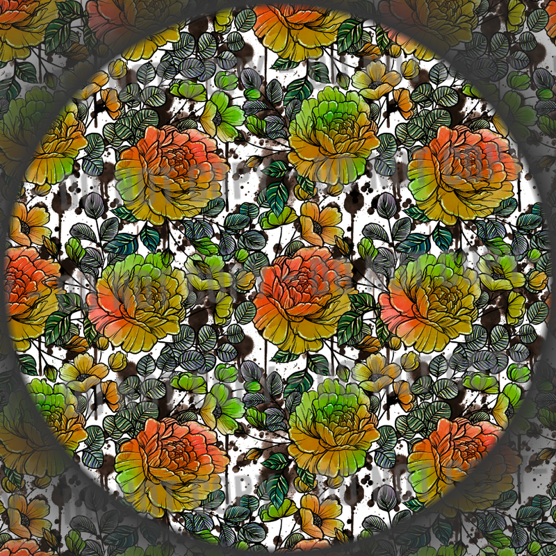 Ink Drip Florals - 3