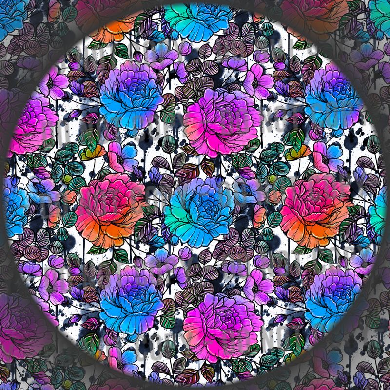 Ink Drip Florals - 5