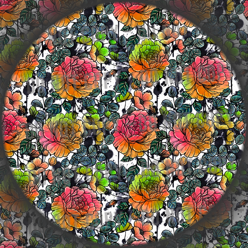 Ink Drip Florals - 6