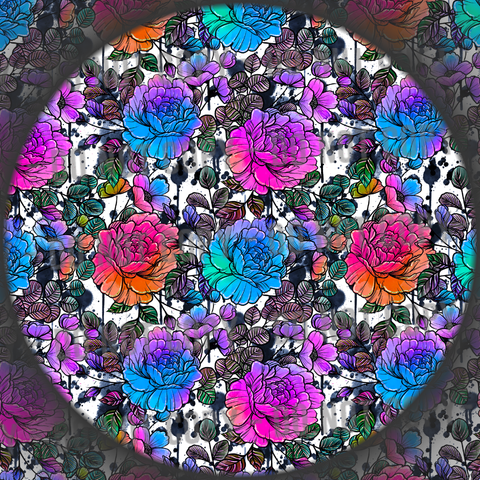 Ink Drip Florals - 8