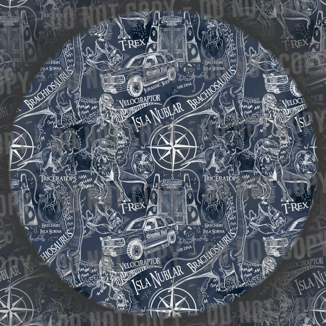 Jurassic Map - Blue