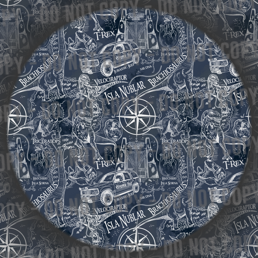 Jurassic Map - Blue