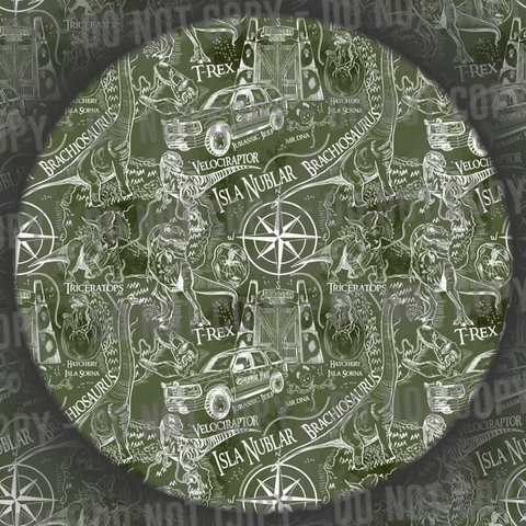 Jurassic Map - Green