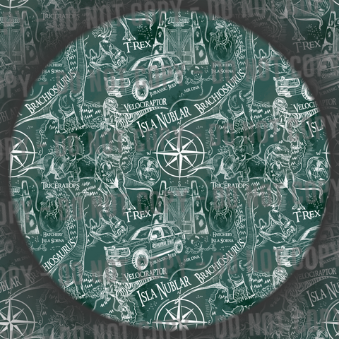 Jurassic Map - Teal