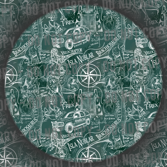 Jurassic Map - Teal