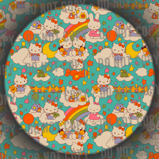 Kitty & Friends - Teal