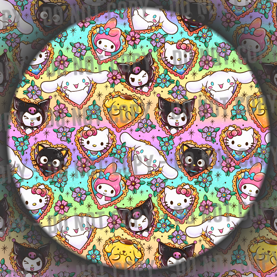 Kitty & Friends Hearts - Rainbow