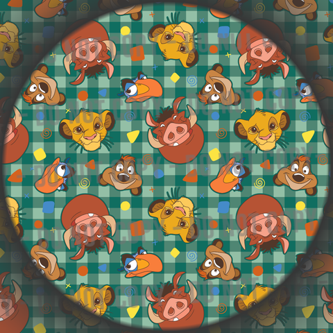Lion & Friends - Gingham