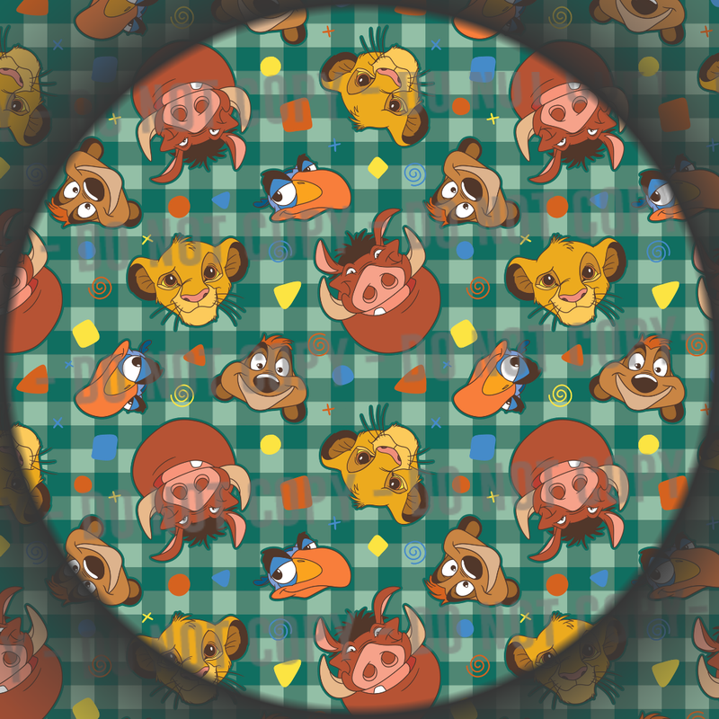 Lion & Friends - Gingham