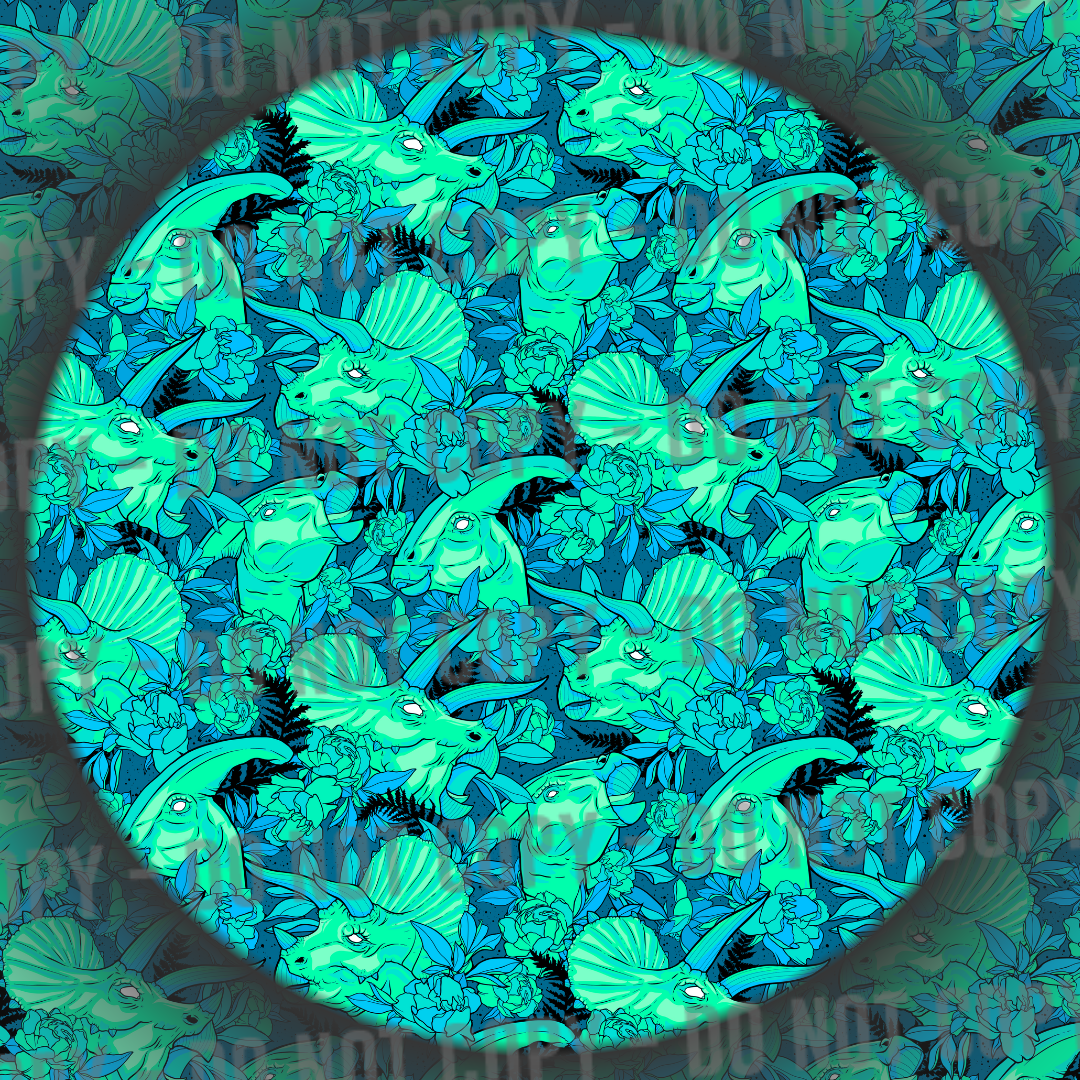 Mesozoic Magnolias - Teal