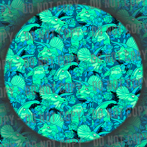Mesozoic Magnolias - Teal