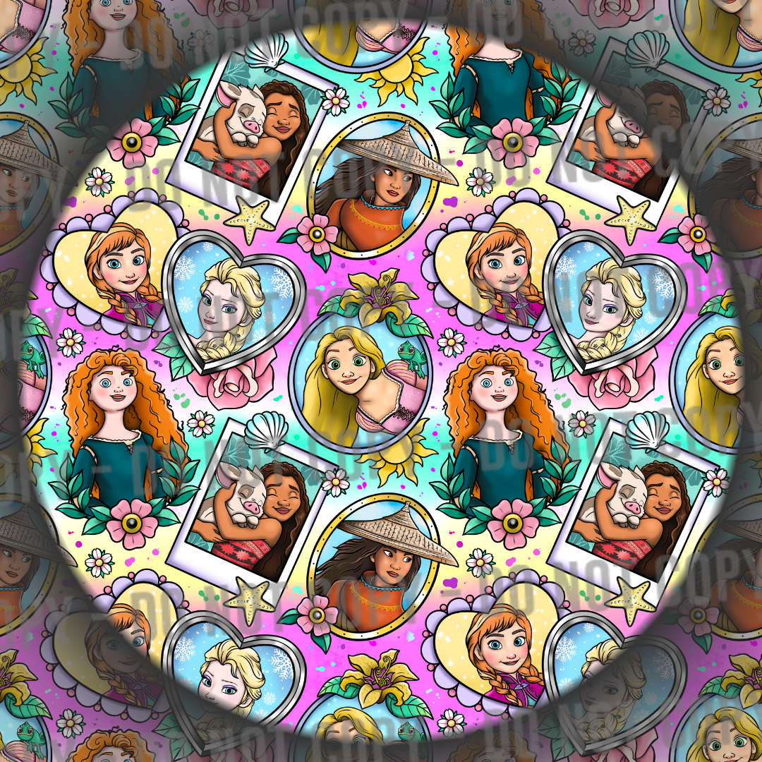 Modern Princess Tattoos - Rainbow