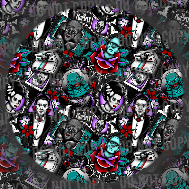 Monster Tattoos - Black
