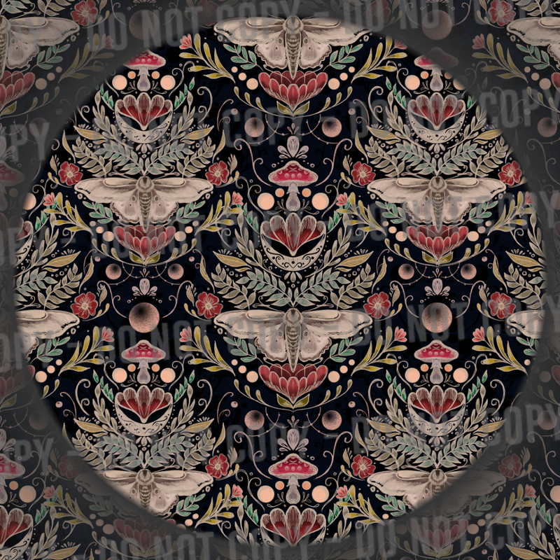 Moths & Mushrooms - Black