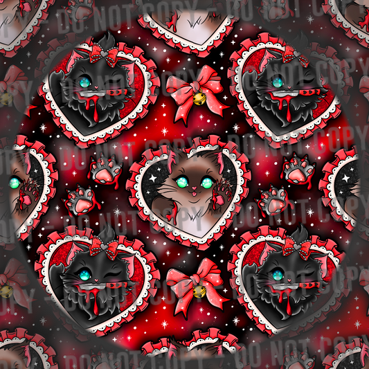 Murder Mittens - Red & Black