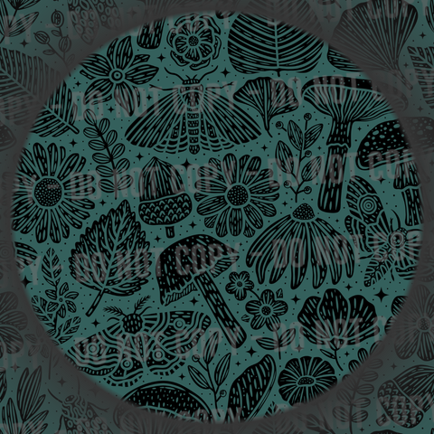 Nature Doodles - Teal