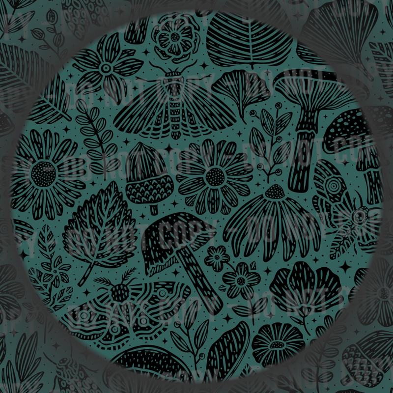Nature Doodles - Teal