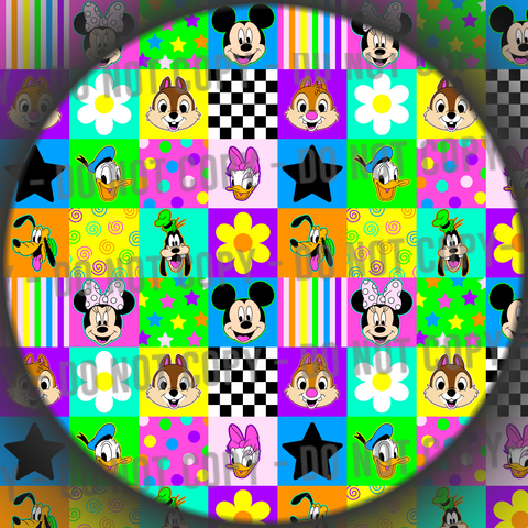 Neon Mouse & Friends Checks