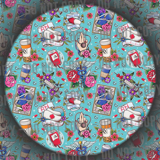 Nurse Tattoos - Blue