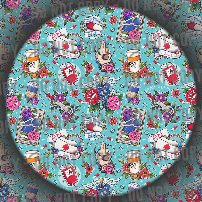 Nurse Tattoos - Blue