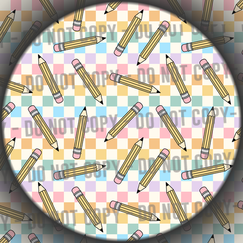 Pastel Check Pencils