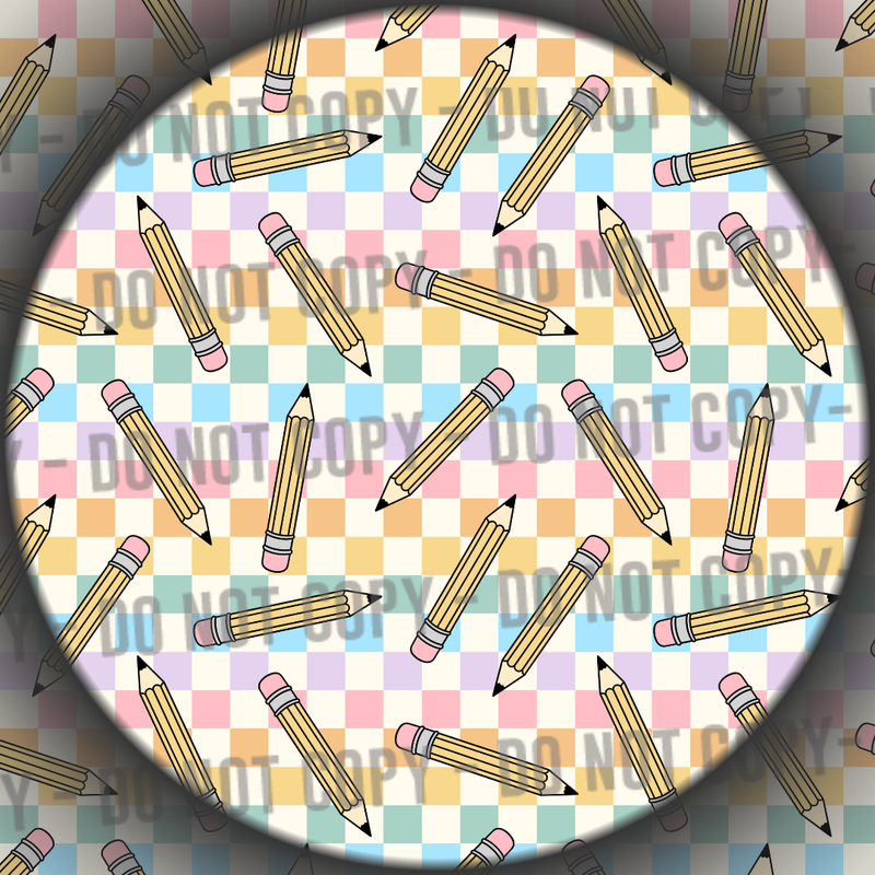 Pastel Check Pencils