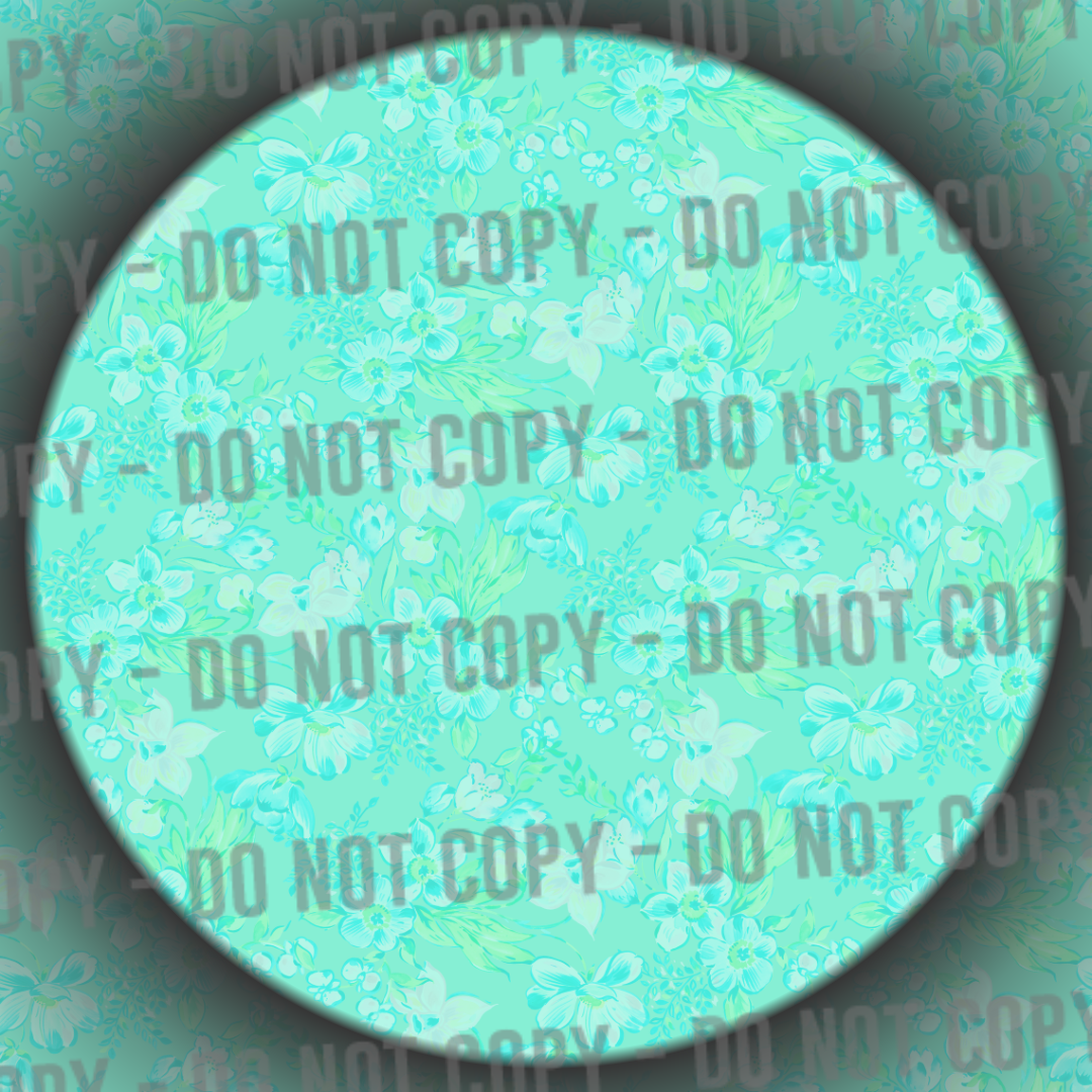 Pastel Flowers - Green